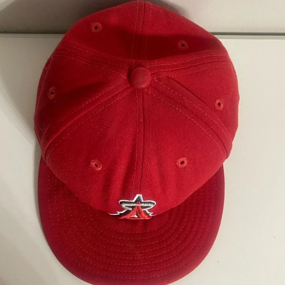 VTG Los Angeles Angels New Era Official Red Kids Baseball‎ Cap Size 7 3/8